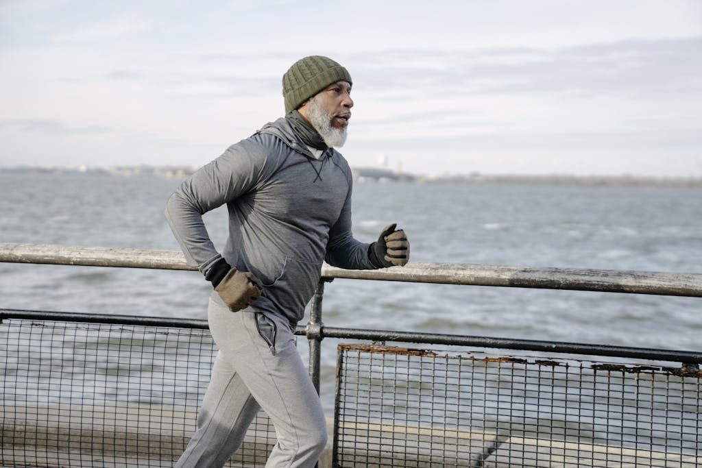 man running to maintain fitness